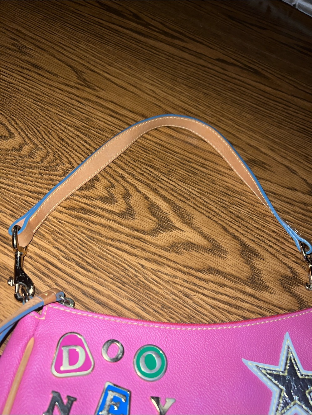 Dooney and Bourke Lindsay Lohan charm Y2K Leather Bag Vintage - Picture 8 of 9